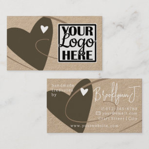 Logo Template Papier Brown Liebe Crafter Visitenkarte