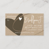 Logo Template Papier Brown Liebe Crafter Visitenkarte (Rückseite)