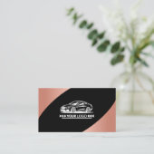 Logo Template Rose Gold Elegant Beruflich Visitenkarte (Stehend Vorderseite)