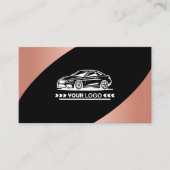 Logo Template Rose Gold Elegant Beruflich Visitenkarte (Vorderseite)