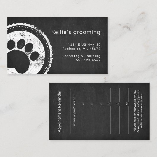 Logo-Termin für die Rosse-Hundepapete Visitenkarte (Vorne/Hinten)