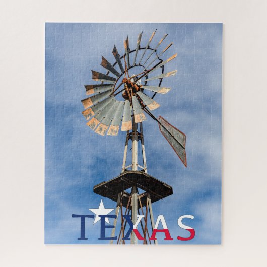 Logo Texas Image, Windmill und Texas Puzzle (Vertikal)