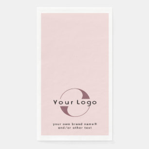 Logo + Text auf der Markenbezeichnung "Blush pink Serviette