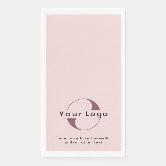 Logo + Text auf der Markenbezeichnung "Blush pink Serviette (Vorderseite)