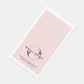 Logo + Text auf der Markenbezeichnung "Blush pink Serviette (Ecke)