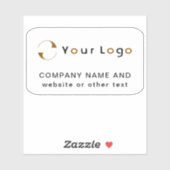 Logo-Text auf Vinyl Rectangle Business Water Flasc Aufkleber (Blatt)