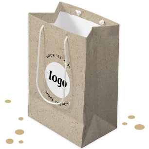 Logo-Text-Branding für das Unternehmen Brown Paper Mittlere Geschenktüte