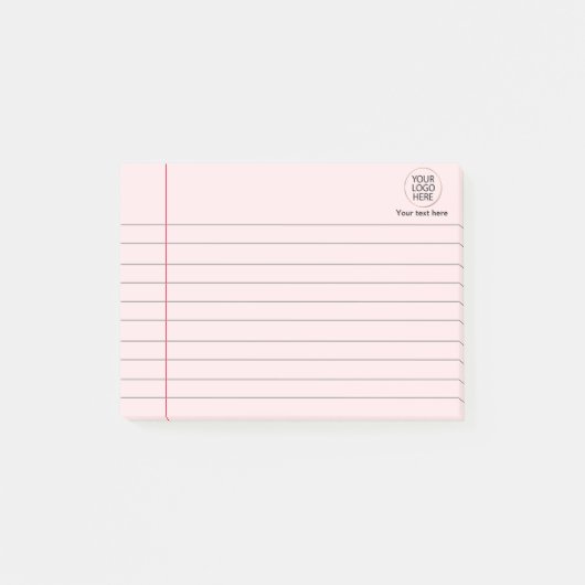 Logo Text Business Linde Schulbuch Post-it Klebezettel (Vorderseite)
