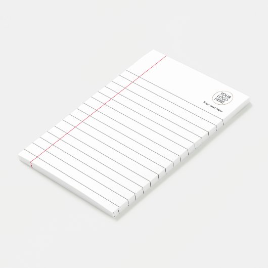 Logo Text Business Linde Schulbuch Post-it Klebezettel (angewinkelt)