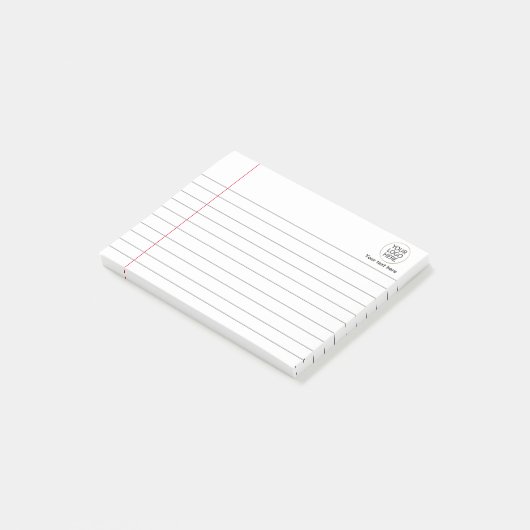 Logo Text Business Linde Schulbuch Post-it Klebezettel (angewinkelt)