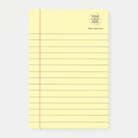 Logo Text Business Linde Schulbuch Post-it Klebezettel (Vorderseite)