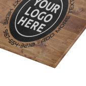LOGO & TEXT | Custom Business Glass Cutting Board Schneidebrett (Ecke)