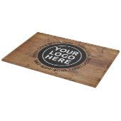 LOGO & TEXT | Custom Business Glass Cutting Board Schneidebrett (Ecke)