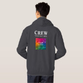 Logo-Text hier Crew Teammitglied Mens Dark Grau Hoodie (Schwarz voll)