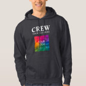 Logo-Text hier Crew Teammitglied Mens Dark Grau Hoodie (Vorderseite)
