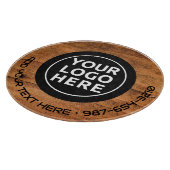 LOGO & TEXT | Maßgeschneidertes Business Glass Cut Schneidebrett (Ecke)