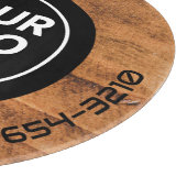 LOGO & TEXT | Maßgeschneidertes Business Glass Cut Schneidebrett (Ecke)