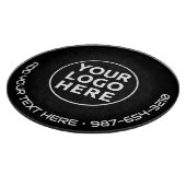 LOGO & TEXT | Maßgeschneidertes Business Glass Cut Schneidebrett (Ecke)