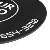 LOGO & TEXT | Maßgeschneidertes Business Glass Cut Schneidebrett (Ecke)