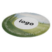 LOGO & TEXT | Maßgeschneidertes Business Glass Cut Schneidebrett (Ecke)