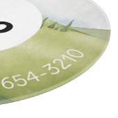 LOGO & TEXT | Maßgeschneidertes Business Glass Cut Schneidebrett (Ecke)