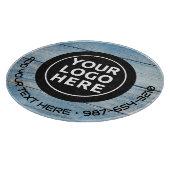 LOGO & TEXT | Maßgeschneidertes Business Glass Cut Schneidebrett (Ecke)