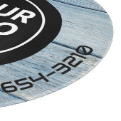 LOGO & TEXT | Maßgeschneidertes Business Glass Cut Schneidebrett (Ecke)