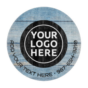 LOGO & TEXT   Maßgeschneidertes Business Glass Cut Schneidebrett