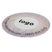 LOGO & TEXT | Maßgeschneidertes Business Glass Cut Schneidebrett (Ecke)