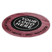 LOGO & TEXT | Maßgeschneidertes Business Glass Cut Schneidebrett (Ecke)