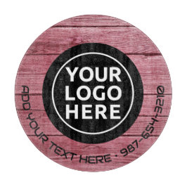 LOGO & TEXT | Maßgeschneidertes Business Glass Cut Schneidebrett