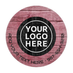 LOGO & TEXT   Maßgeschneidertes Business Glass Cut Schneidebrett