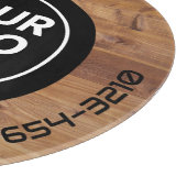 LOGO & TEXT | Maßgeschneidertes Business Glass Cut Schneidebrett (Ecke)