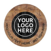 LOGO & TEXT | Maßgeschneidertes Business Glass Cut Schneidebrett (Vorderseite)