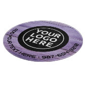 LOGO & TEXT | Maßgeschneidertes Business Glass Cut Schneidebrett (Ecke)