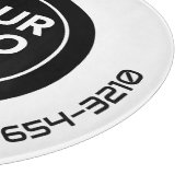 LOGO & TEXT | Maßgeschneidertes Business Glass Cut Schneidebrett (Ecke)