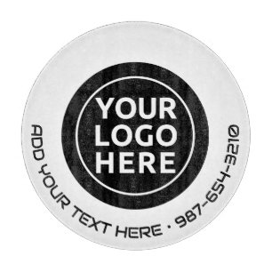 LOGO & TEXT Maßgeschneidertes Business Glass Cut Schneidebrett