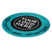 LOGO & TEXT | Maßgeschneidertes Business Glass Cut Schneidebrett (Ecke)