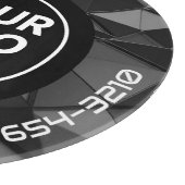 LOGO & TEXT | Maßgeschneidertes Business Glass Cut Schneidebrett (Ecke)