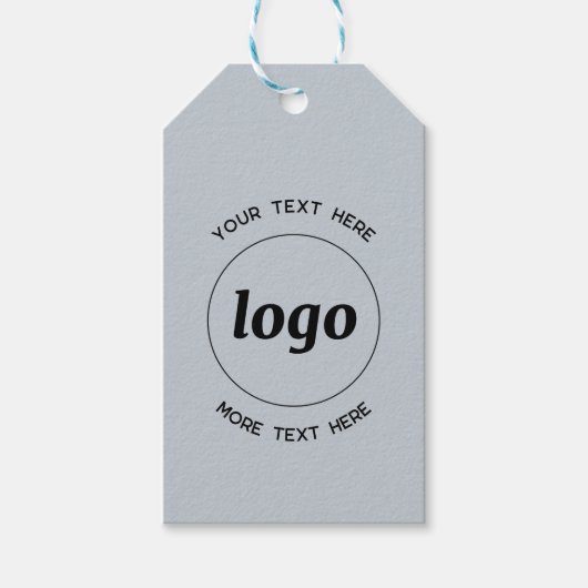 Logo Text QR Code Blauer Geschäftspreis oder Geschenkanhänger (Vorderseite)