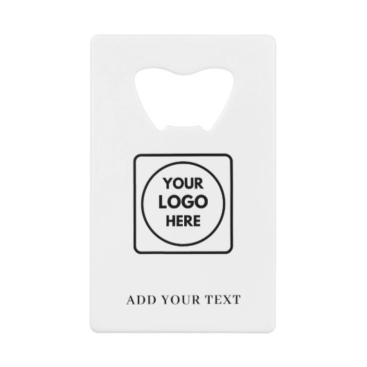 Logo Text QR Code Business Credit Card Design Geldbeutel Flaschenöffner (Vorderseite)