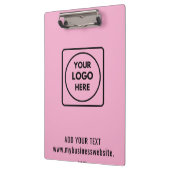 Logo Text QR-Code Geschäfts Klemmbrett (Links)