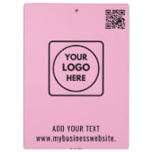 Logo Text QR-Code Geschäfts Klemmbrett (Rückseite)