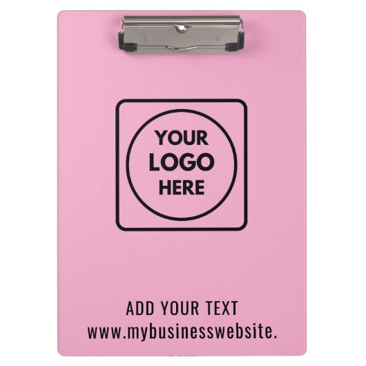 Logo Text QR-Code Geschäfts Klemmbrett (Vorderseite)