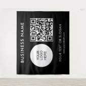 Logo Text QR Code Hintergrund Party Veranstaltung Wandteppich (Vorderseite)