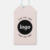 Logo Text QR Code Rosa Geschäftspreis oder Geschenkanhänger (Vorderseite)