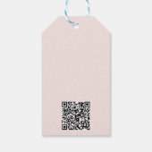 Logo Text QR Code Rosa Geschäftspreis oder Geschenkanhänger (Rückseite)