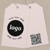 Logo Text QR Code Rosa Geschäftspreis oder Geschenkanhänger