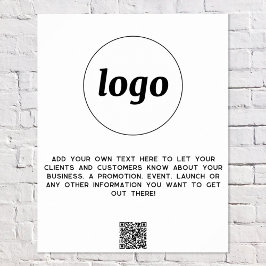 Logo Text QR Code Werbegeschäft Poster