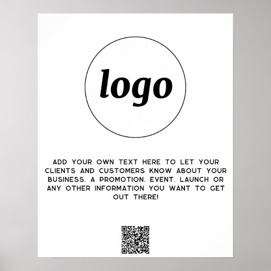 Logo Text QR Code Werbegeschäft Poster (Vorne)